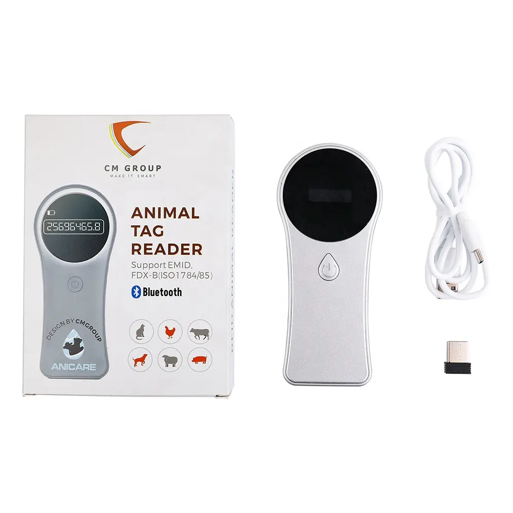 CMRFID Universal Pet Tag Microchip Scanner Reader with Bluetooth & USB