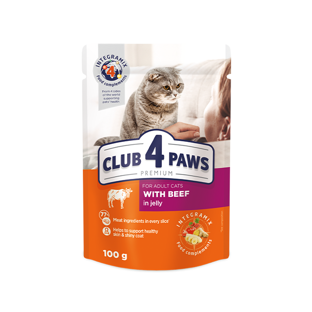 Club4Paws Cat Beef In Jelly 100g
