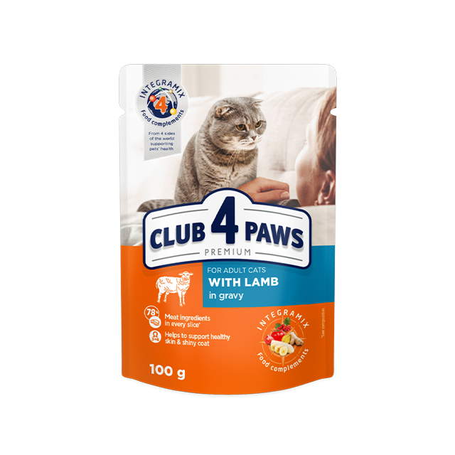 Club4Paws Cat Lamb In Gravy 100g