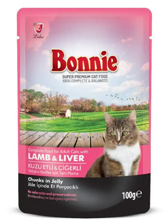 Bonnie Pouch Lamb & Liver in Jelly for Cats