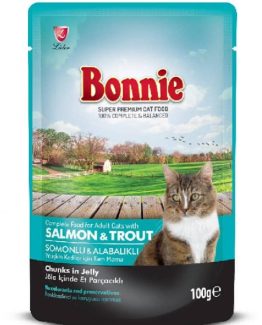 Bonnie Pouch Salmon & Trout in Jelly for Cats