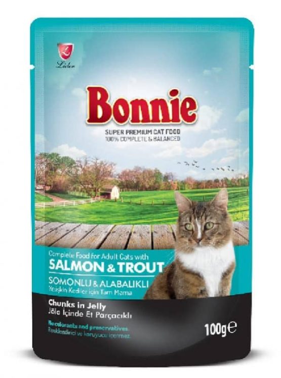 Bonnie Pouch Salmon & Trout in Jelly for Cats