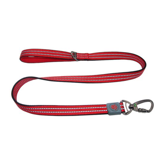 Doco Vario Leash with Reflective Thread - red