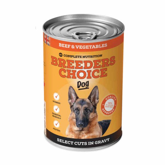 Breeders Choice Dog Food Beef & Veg in Gravy