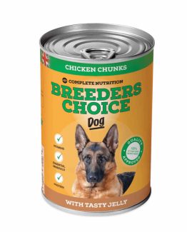 Breeders Choice Dog Food Chicken Chunks in Jelly