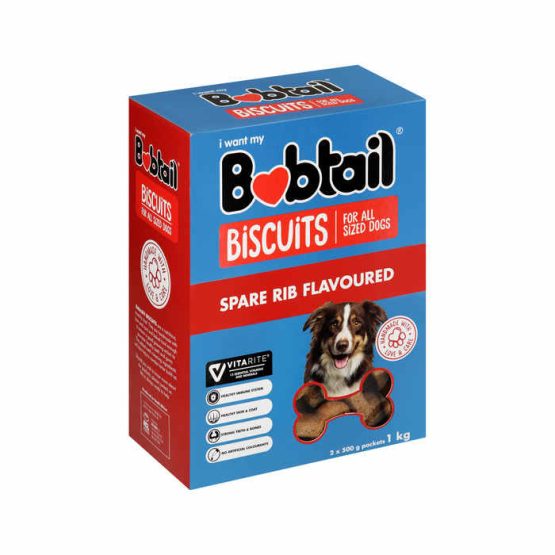Bobtail Spare Rib Flavoured Dog Biscuits