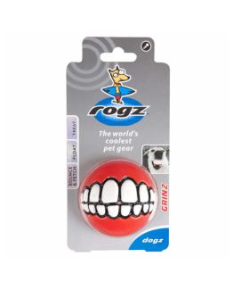 Rogz Grinz Ball Dog Toy - package