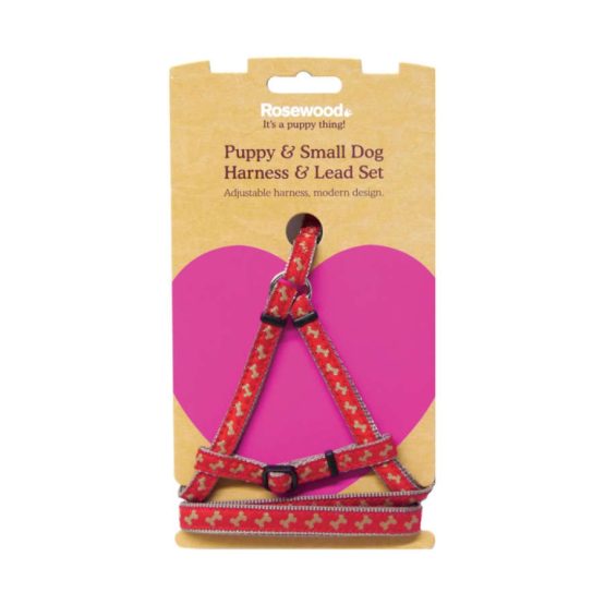 RoseWood Puppy & Small Dog Harness and Lead Set