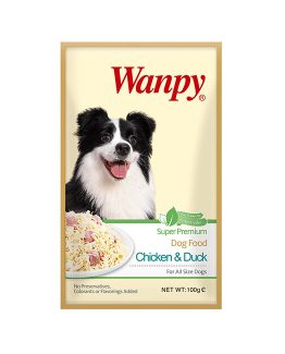 Wanpy Pouch Chicken and Duck Dog Food