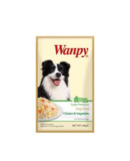 Wanpy Pouch Chicken and Vegetable Dog Food