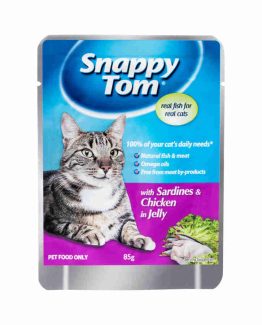 Snappy Tom Sardines & Chicken In Jelly Cat Food