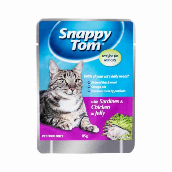 Snappy Tom Sardines & Chicken In Jelly Cat Food