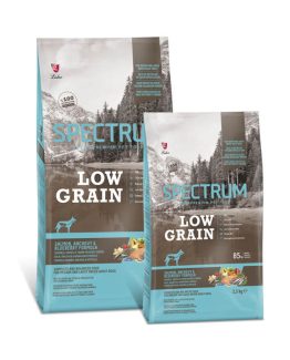 Spectrum Low Grain Medium/Large Breed Adult Dog Food (Salmon Anchovy & Blueberry)