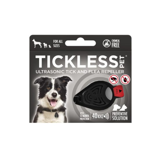Tickless Pet Ultrasonic Tick and Flea Repeller - black
