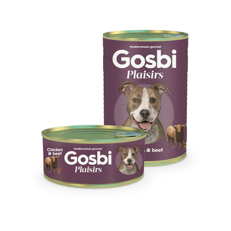 Gosbi Plaisirs Chicken & Beef Canned Dog Food