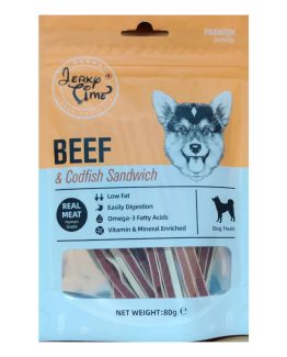 Jerky Time Beef and Codfish Sandwich for Dogs