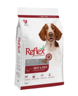 REFLEX HUNTING & ACTIVE ADULT DOG FOOD – BEEF & RICE 15KG