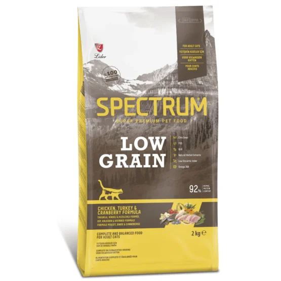 Spectrum Low Grain Adult Cat Food Chicken  Turkey  & Cranberry