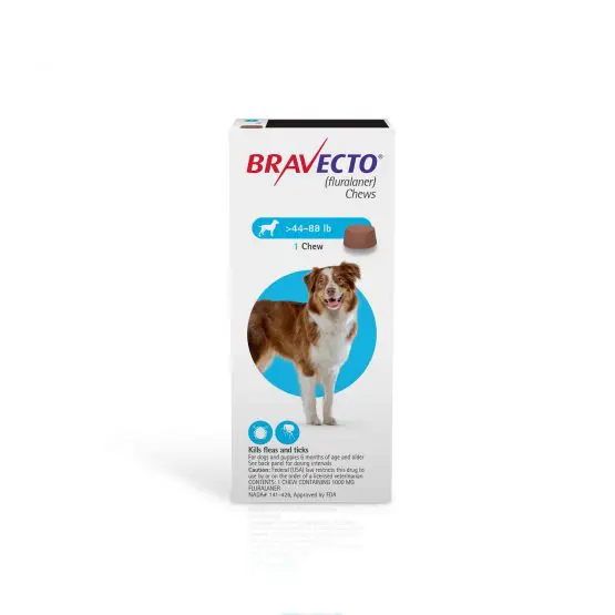 Bravecto Flea and tick treatment for dogs, 1dose 20 kg - 40kg
