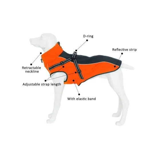 Innopet Weatherproof Dog Jacket with harness -labeling