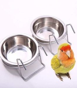 Bird Cage Food & Water Dishes