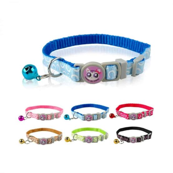 Breakaway Pet Collar with Bell, Mixed Color