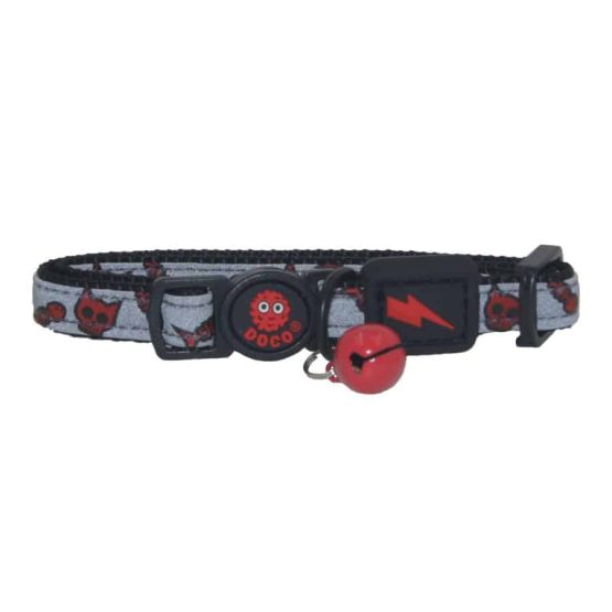 Doco Loco Cat Collar with Safety Buckle - red