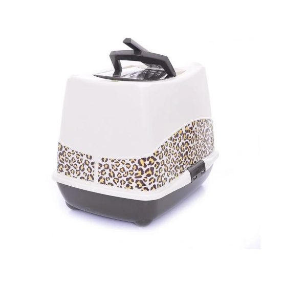 Moderna Trendy Safari Enclosed Cat Litter Box - back