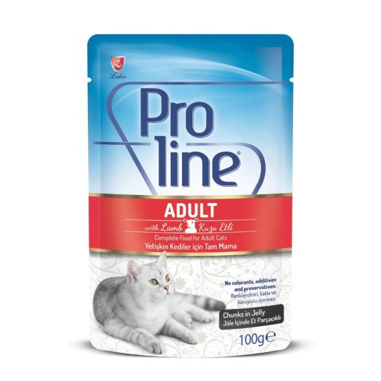 Proline Pouch Cat Food (Lamb) is a fully balanced all natural cat food with lamb protein. Carefully formulated by pet nutritionists to meet the nutritional requirements of cats of all breeds.