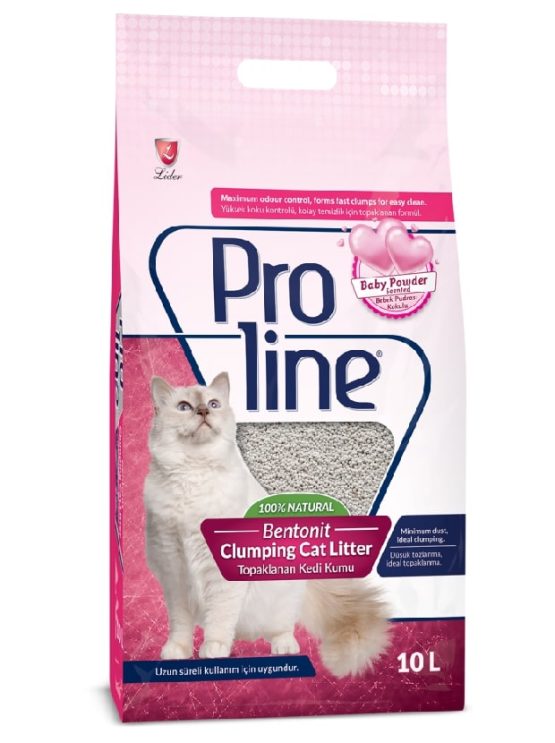 Proline Bentonit Cat Litter (Baby Powder Scented) - 10 L