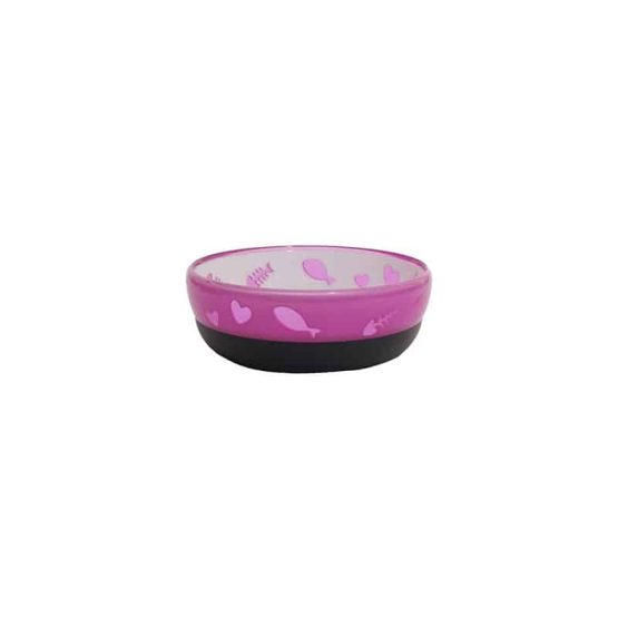 Rosewood Anti-slip purrfectly purple cat dish