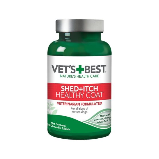 VetsBest Healthy Coat Shed + Itch Dog Tablets - front