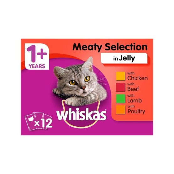 Whiskas Pouch Adult Meat Selection in Jelly front