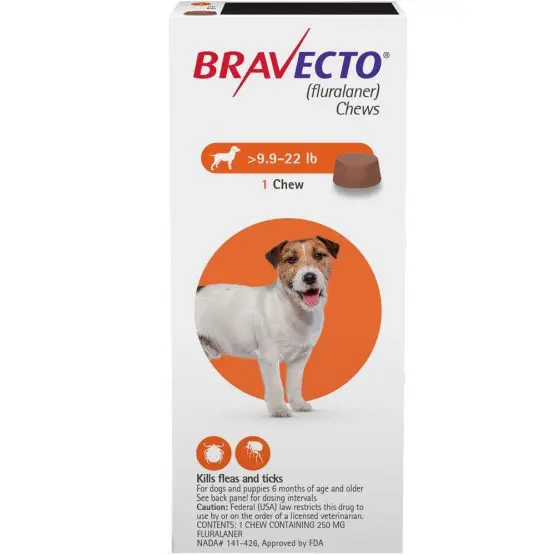 Bravecto Flea and tick treatment for dogs, 1dose 4.5kg -10 kg